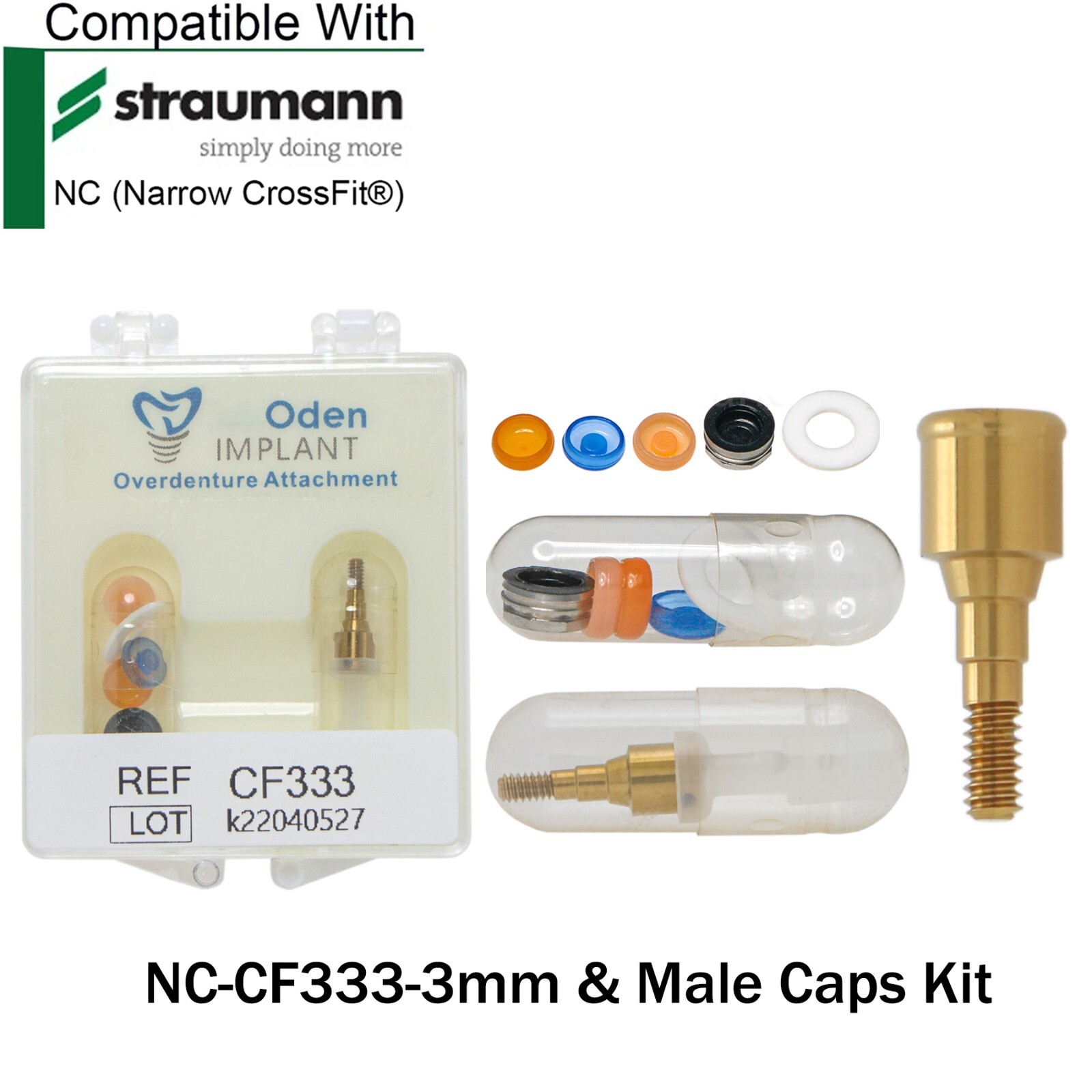 Dental Locator Abutment Male Caps Inserts For Straumann ITI Bone Level NC Ø3.3mm