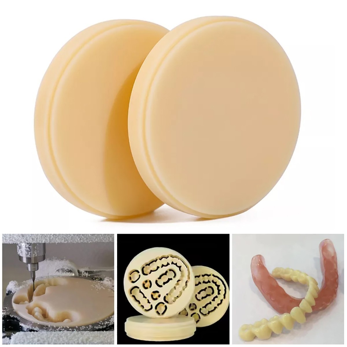 2P Dental Lab CAD/CAM PMMA Blocks Acrylic Resin Disc for Making Temporary Bridge