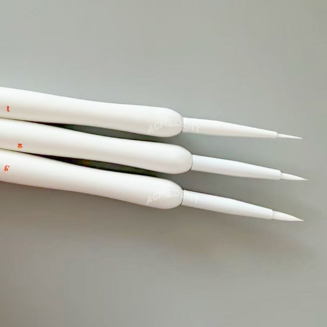 5Pcs Zirconia Stain Brush Synthetic Hair Dental White Staining Brushes Pens