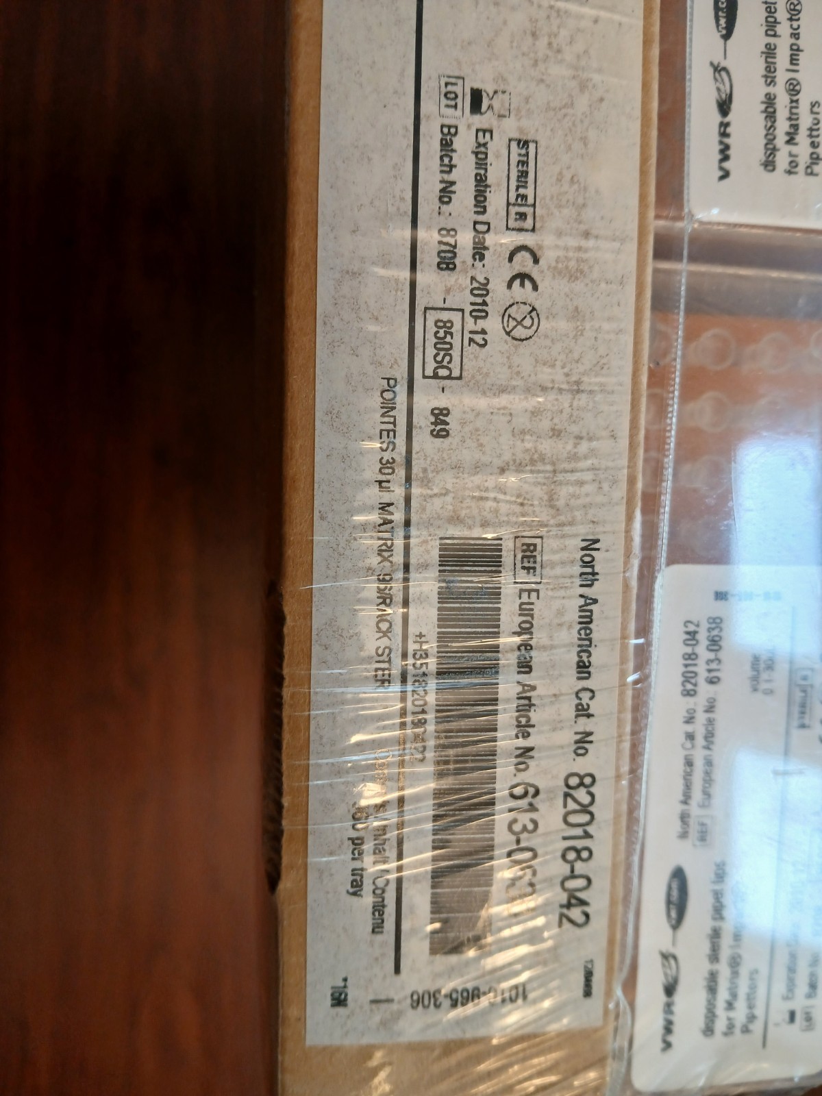 VWR 82018-042 Disposable Sterile Pipet Tips for MATEIX & IMPACT 0.1-30 µL EXPIRE