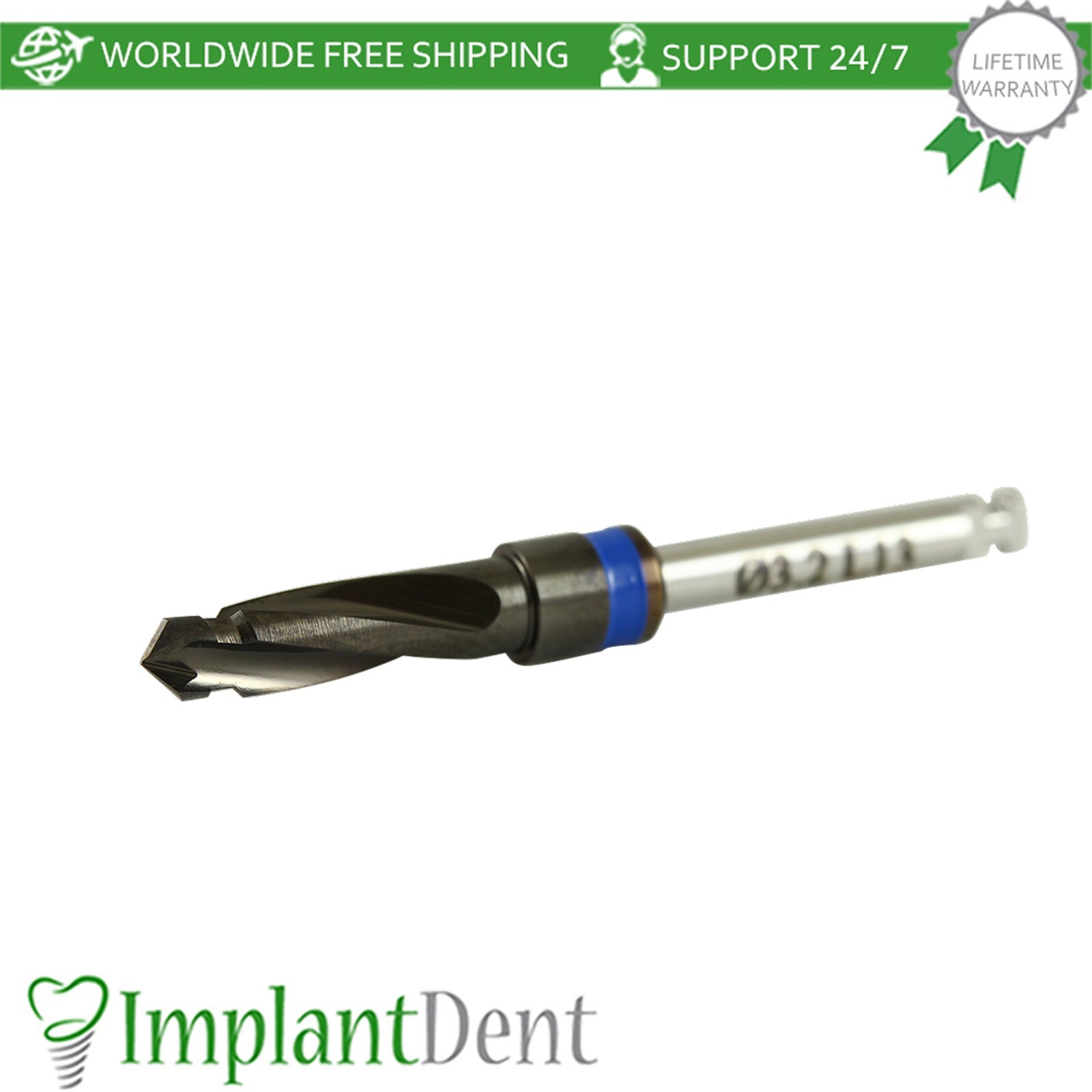 Dental DLC Step&Stop Integral Drills Ø3.2mm Stainless Steel Dentistry Tool