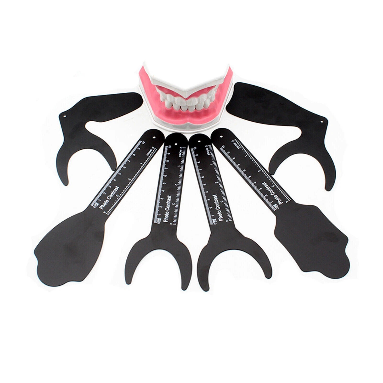 6Pcs/Kit Dental Oral Photo Palatal Photography Contrastors Black Background Tool