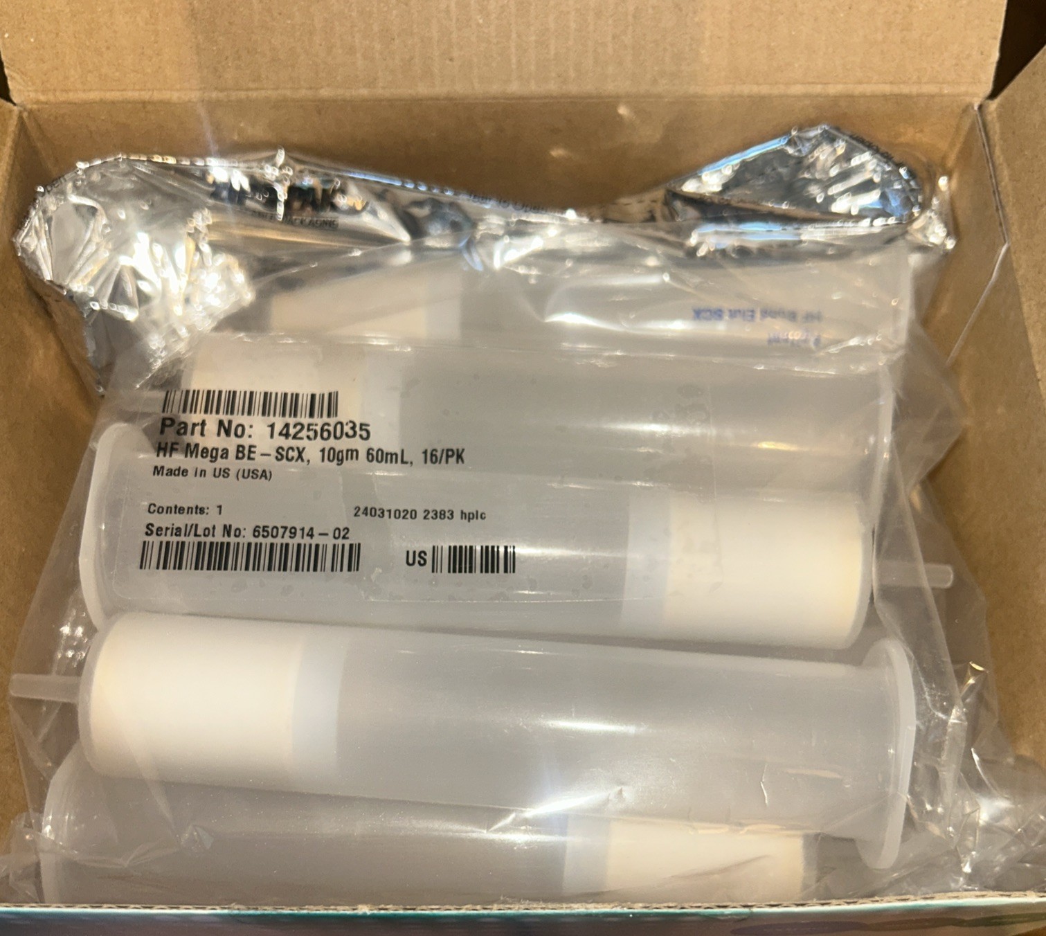 Agilent Bond Elut HF Mega BE-SCX 10 g, 60 mL, 120 μm, 16/pk. 14256035 NEW! AG