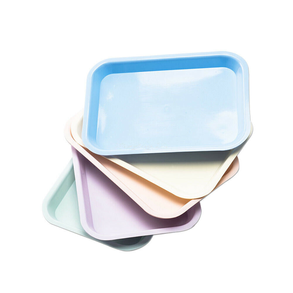 Dental Flat Tray Autoclavable Plastic Instrument Procedure Trays Non-Slip