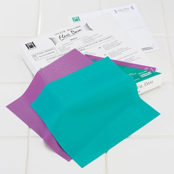 Hygenic Flexi 6″ x 6″ Medium Green Dental Dam – Unscented, Non-Latex
