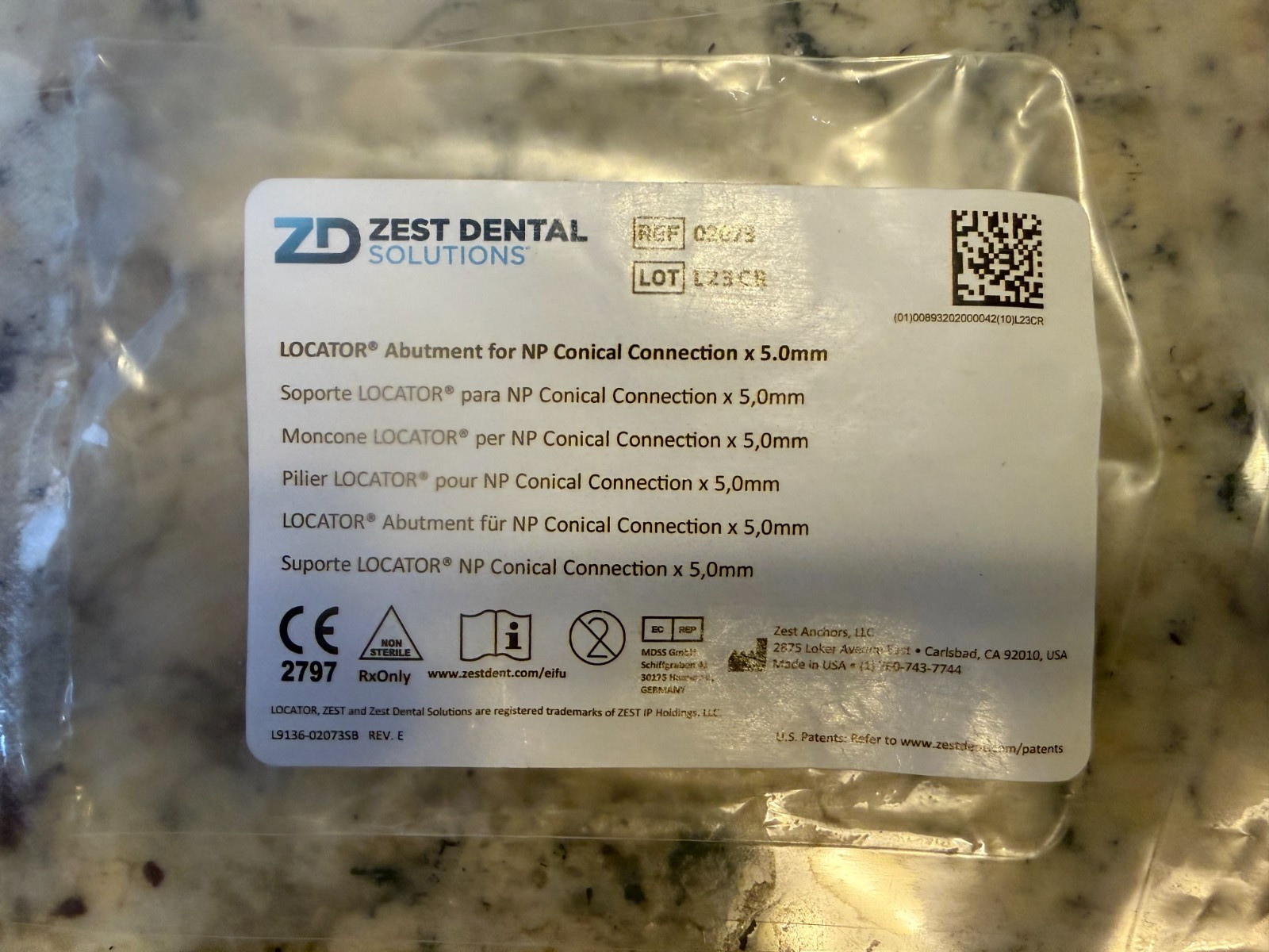 LOT (6) Locator Abutments for Nobel Conical Connection(Various sizes, NO 3.x4mm)