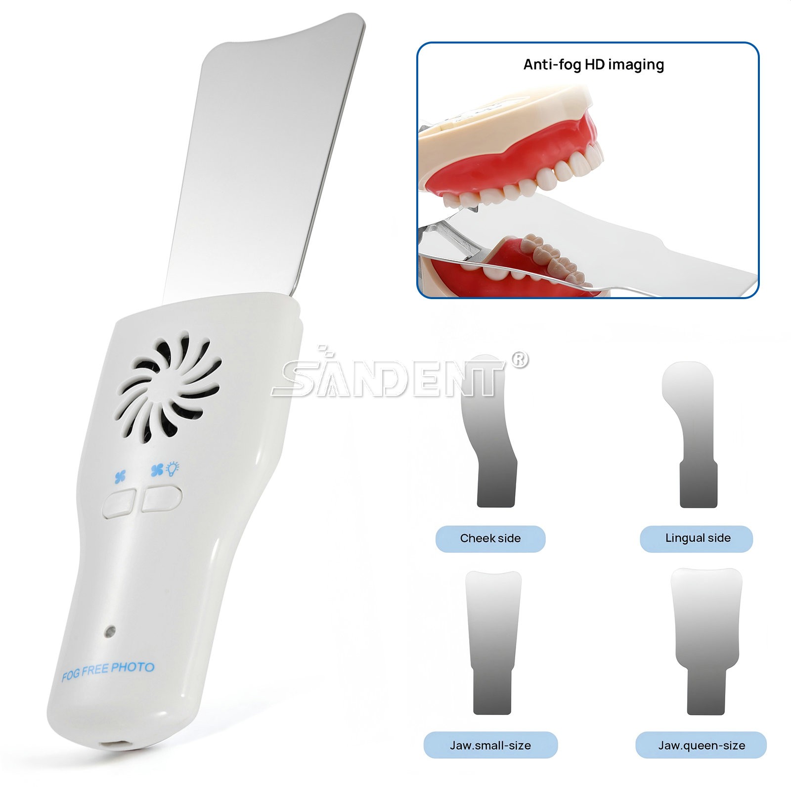 Dental Orthodontic LED Automatic Anti-fog Mirrors for Oral Photography Reflector