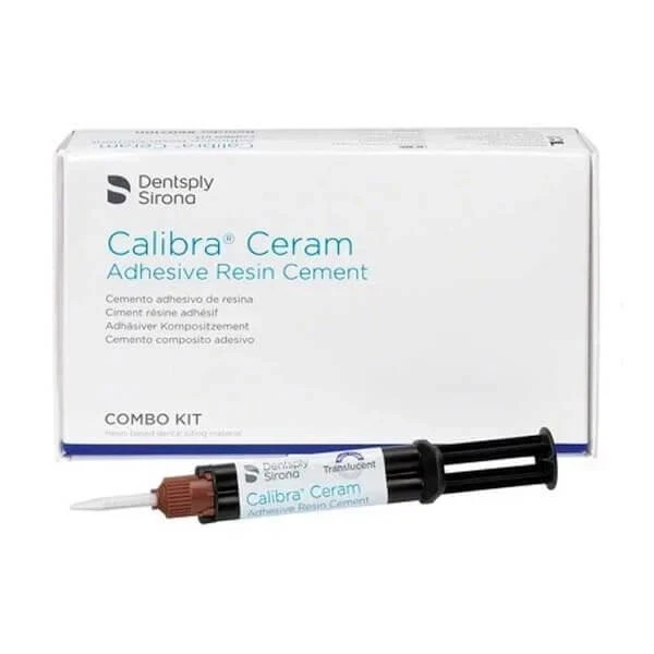 Dentsply CALIBRA” CERAM Dual Cured Adhesive” Resin Cement 4.5g Syr TRANSLUCENT