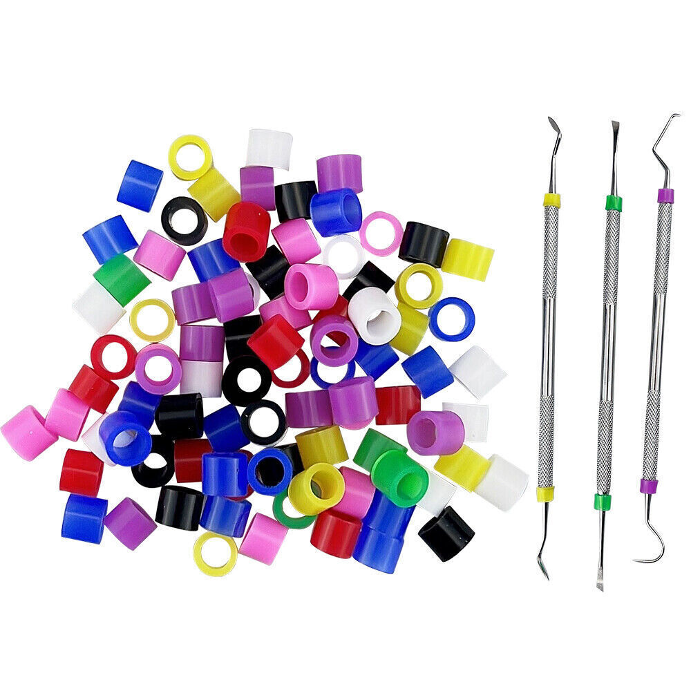 Dental Silicone Instrument Color Mark CODE RING Bands Autoclavable Large 6mm