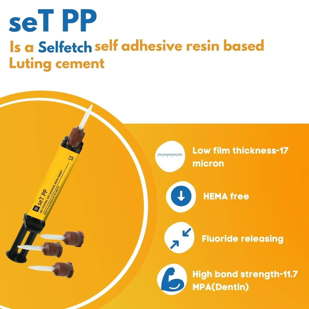 SDi SeT PP Self Etching Self Adhesive Fast & Easy Resin Cement 7gm (Free Ship)