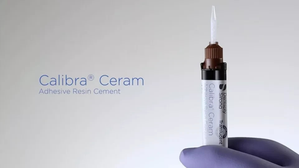 Dentsply CALIBRA CERAM Dual Cured Adhesive Resin Cement 4.5g Syr TRANSLUCENT