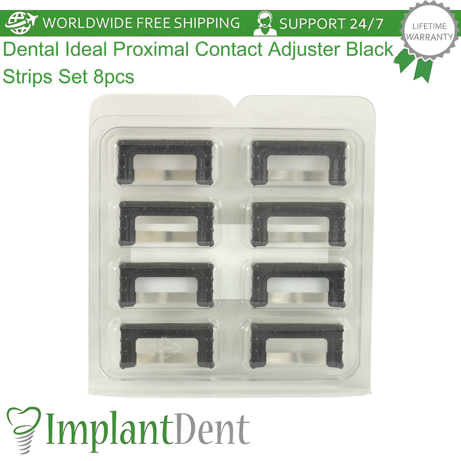 Dental Ideal ProximaI Contact Adjuster for Restoration 8pcs Black Strips Set