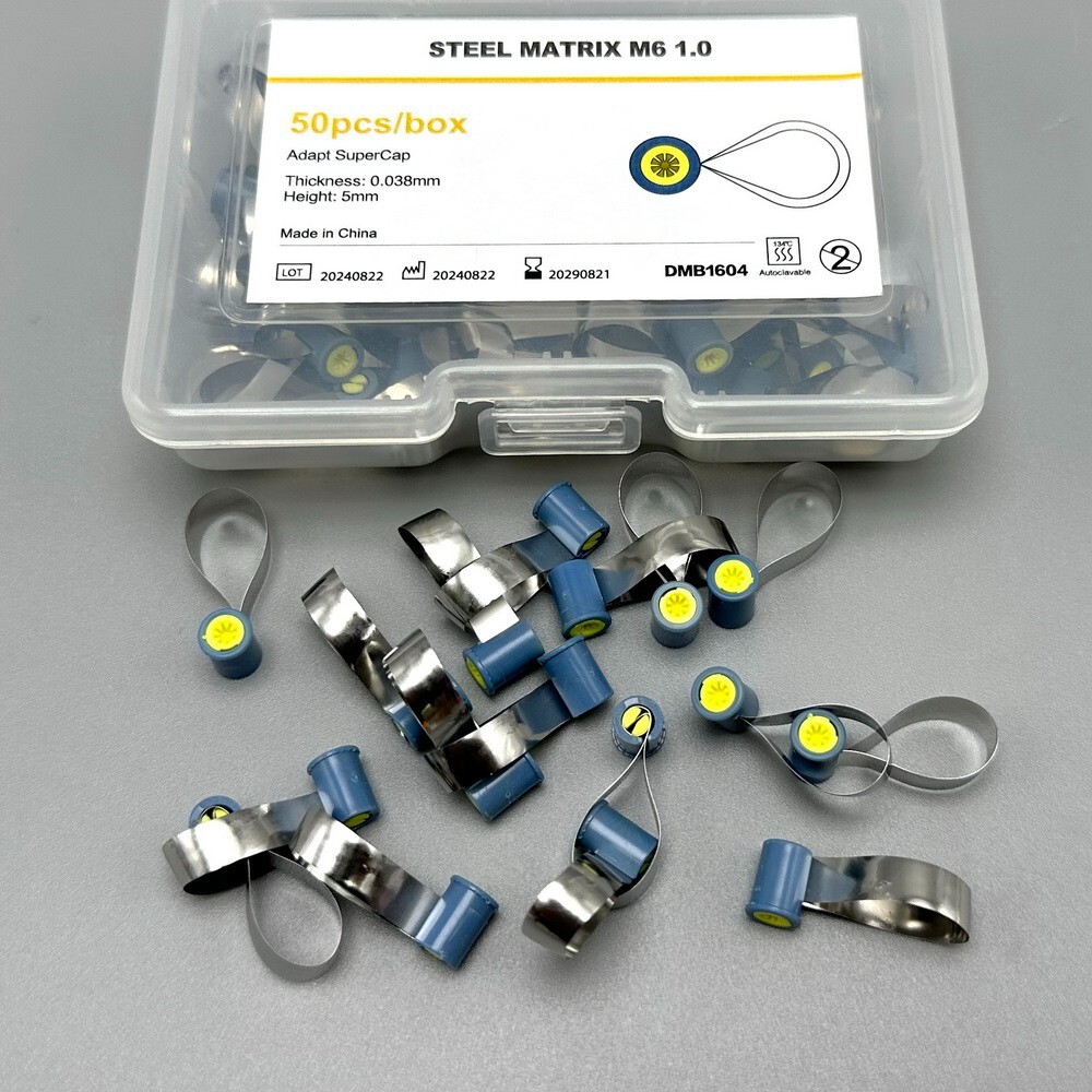 Dental Adapt SuperCap Steel Matrix M6 Matrices 50Pcs/Box Thickness 0.038mm