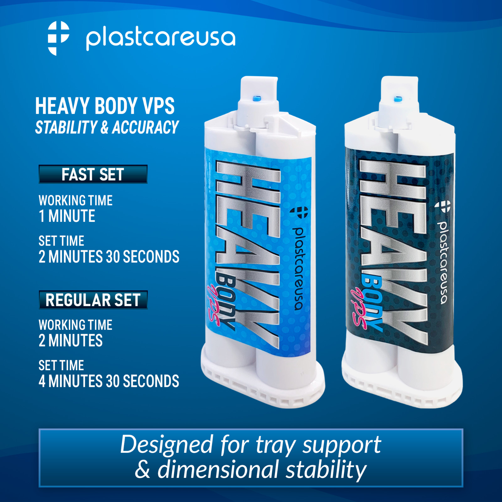 10 x VPS PVS Heavy Body Fast Rapid Set Impression Material, 50mL Cartridges