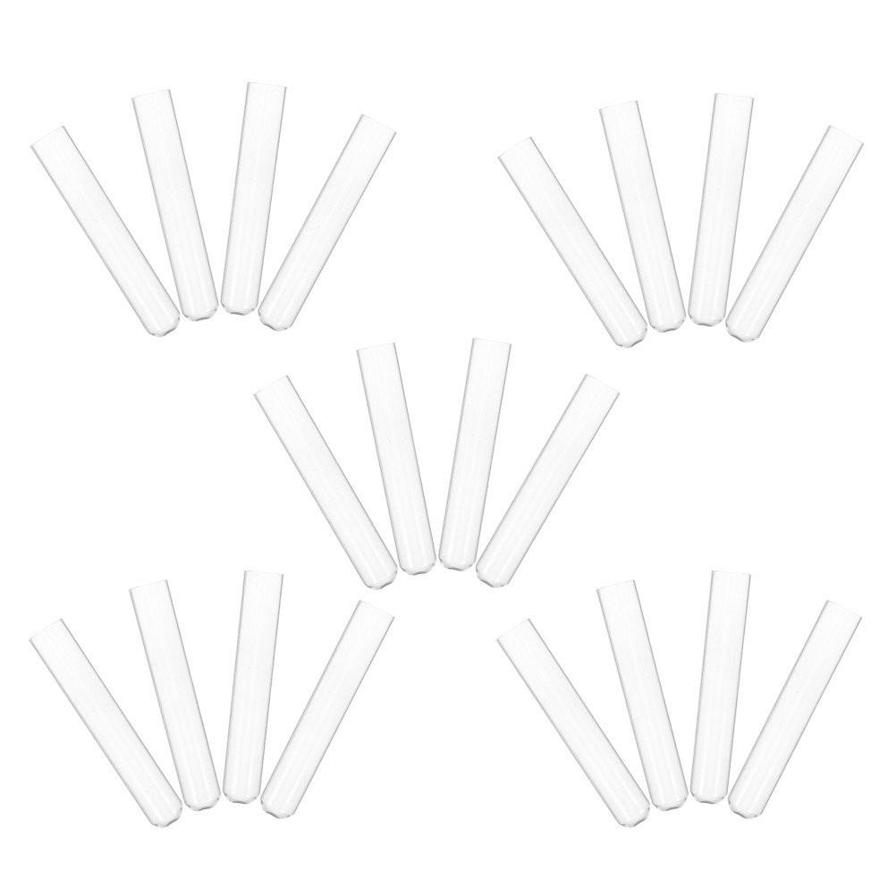 20 Pcs Laboratory Glass Test Tube Large Tubes 25x150mm Clear Chemical