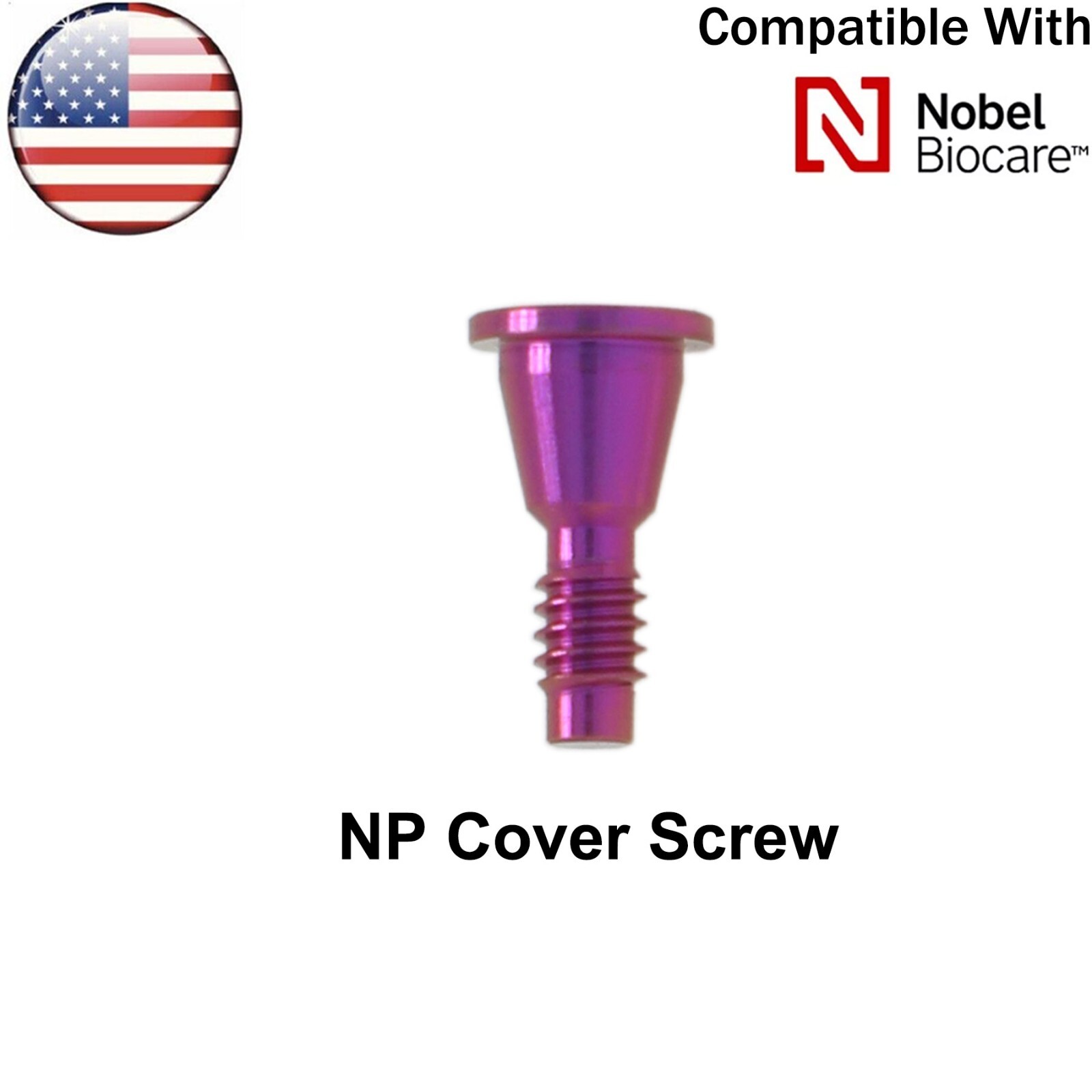US Dental Cover Screw Fits Hiossen Oss M/R Nobel Biocare NP/RP Healing Abutment