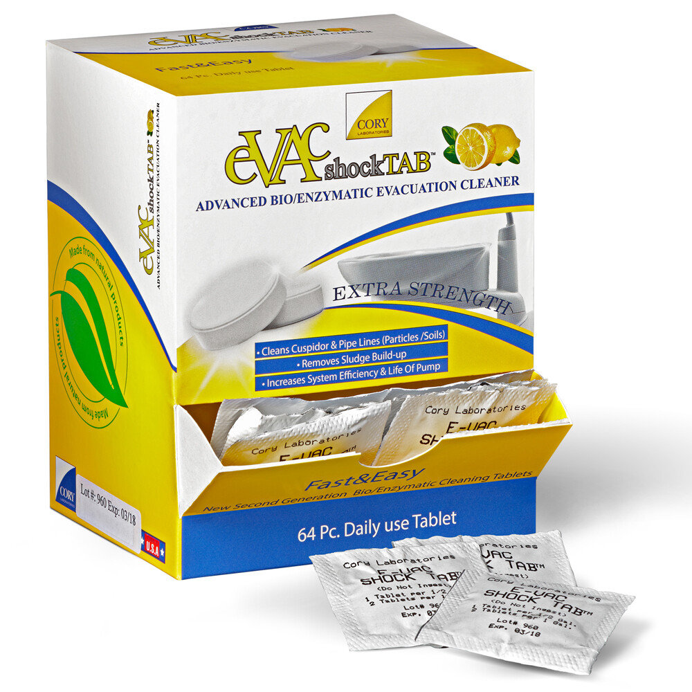 Evac Shock Tablets, 64/Box, Cory Labs, EVST64