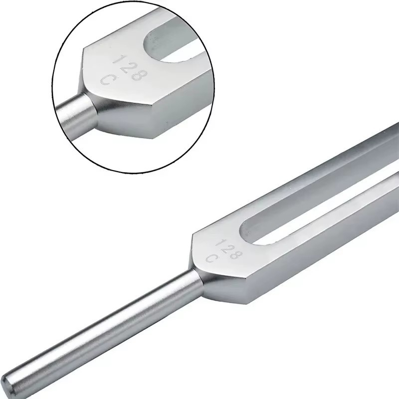 128Hz Healing Tuning Fork With Silicone Hammer Sound Therapy Musical Instrument