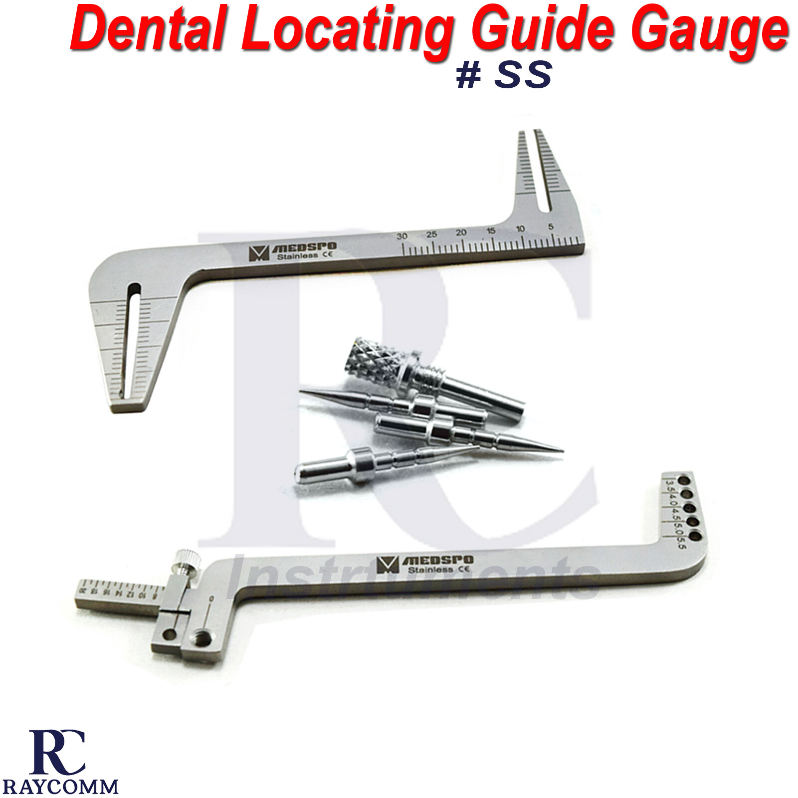 Dental Gauge Implant Surgical Drilling Guide Depth Parallel Locating Gauge #SS