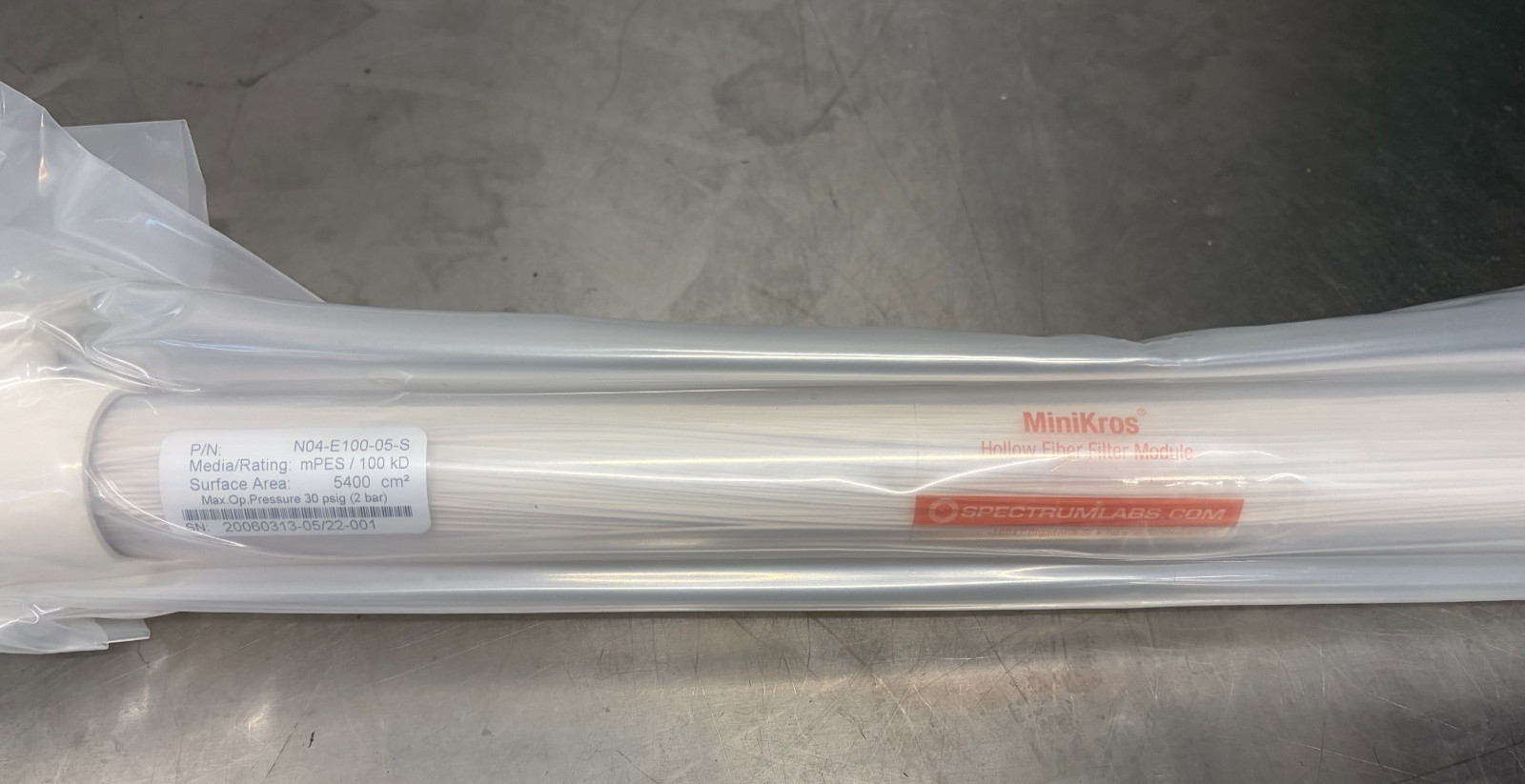 REPLIGEN MicroKros Hollow Fiber Filter Module 100kD mPES N04-E100-05-S