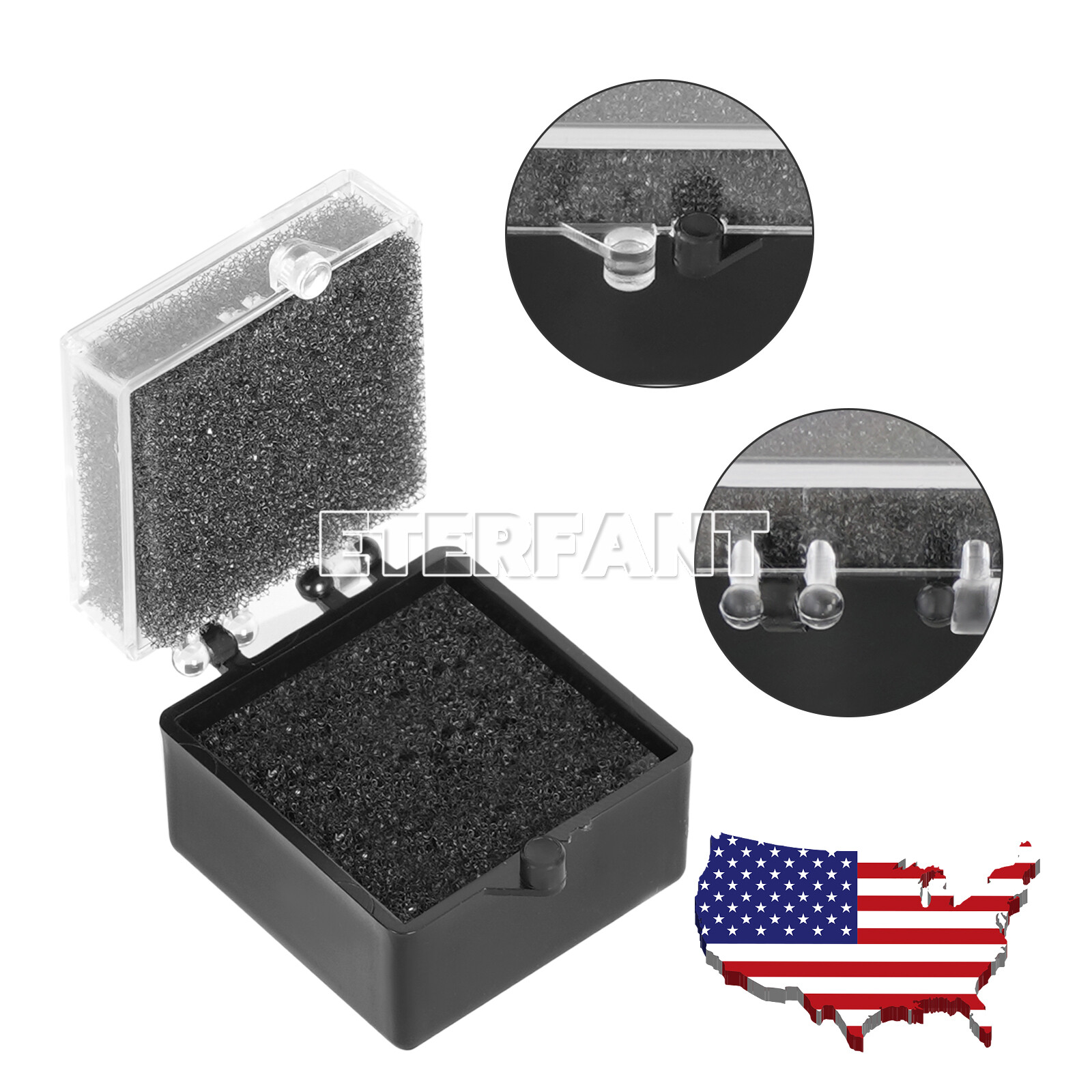 Dental Crown/Bridge Box Black with Sponge Fillers/Yellow Dental Box w/Membrane