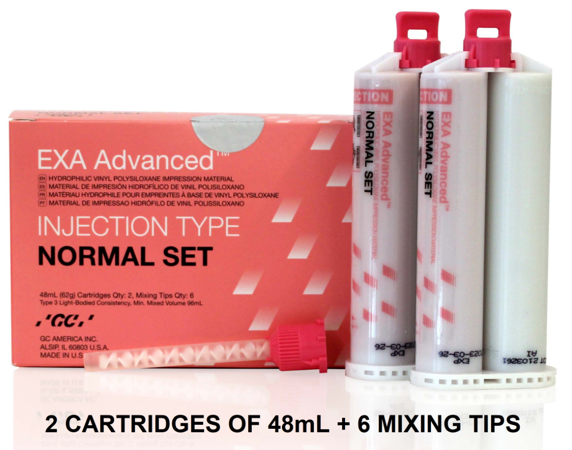 GC EXA Advanced™ Injection Type (L/B) Normal Set Impression Material 48mL+Tips