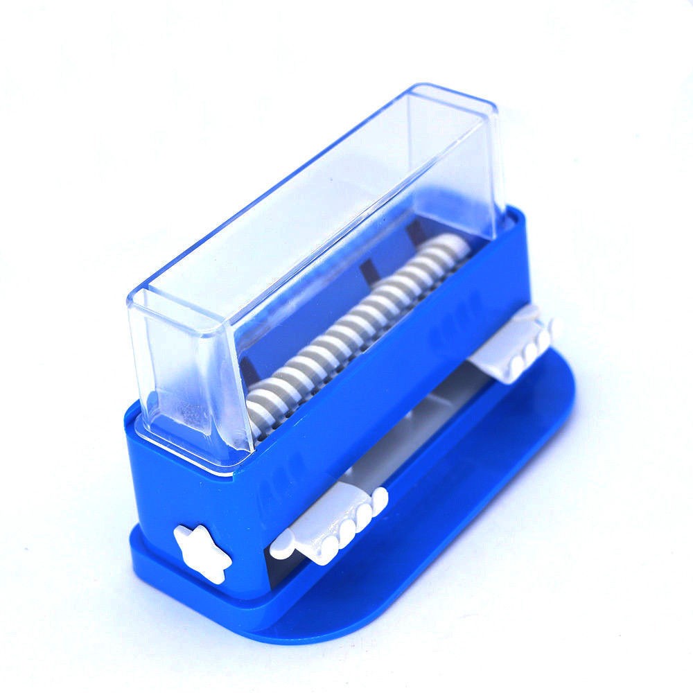 5 Set Dental Brush Dispenser Holder Blue Container Cotton Applicator Micro Tools