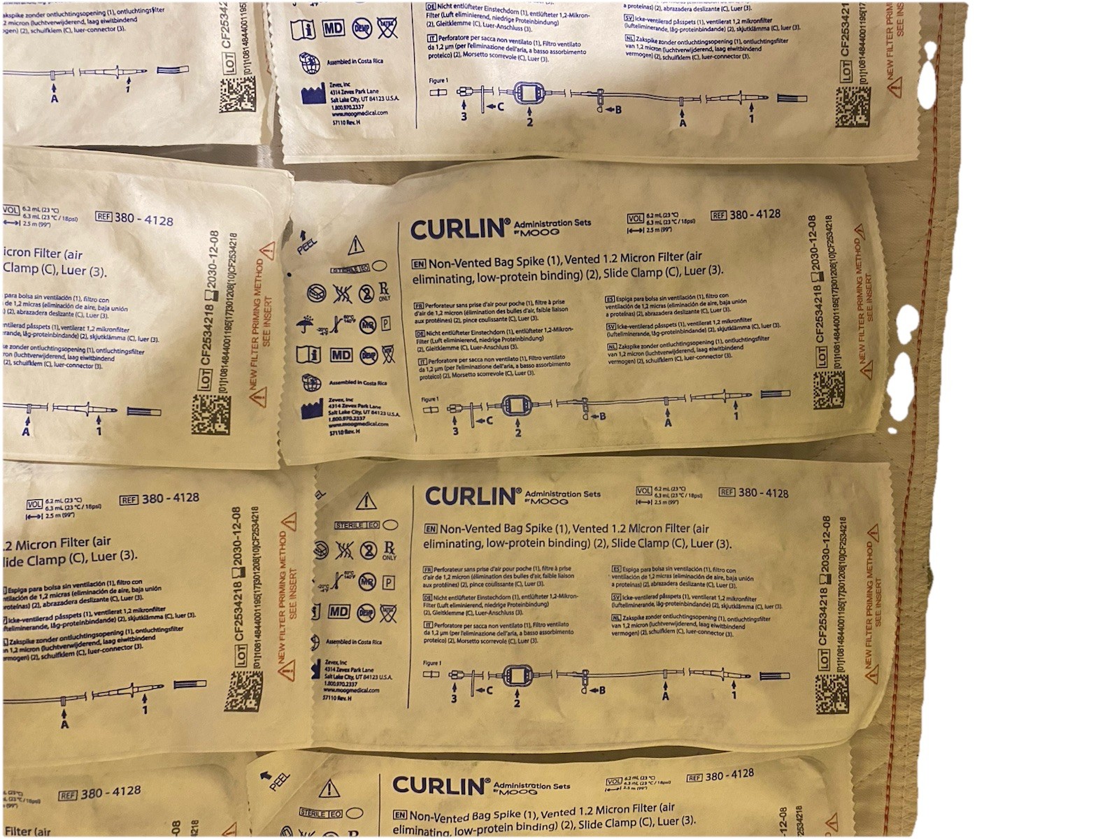 MOOG Curlin Administration Set 380-4128 +close Backcheek Valve415062