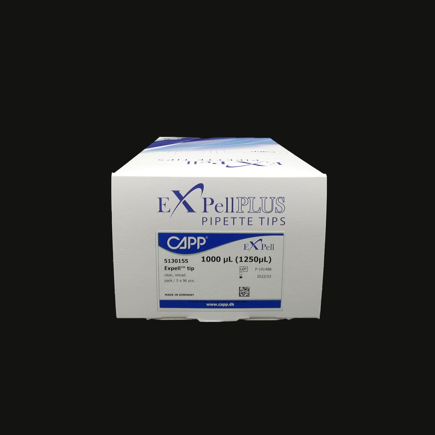Capp Expell Plus Pipette Tips, 1000ul (1250ul), 480/pack