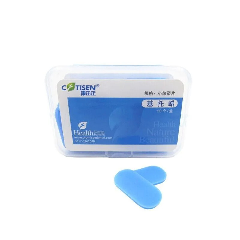 50Pcs Dental Blue Temp Tabs Thermoplastic Impression Quick Bite Registration