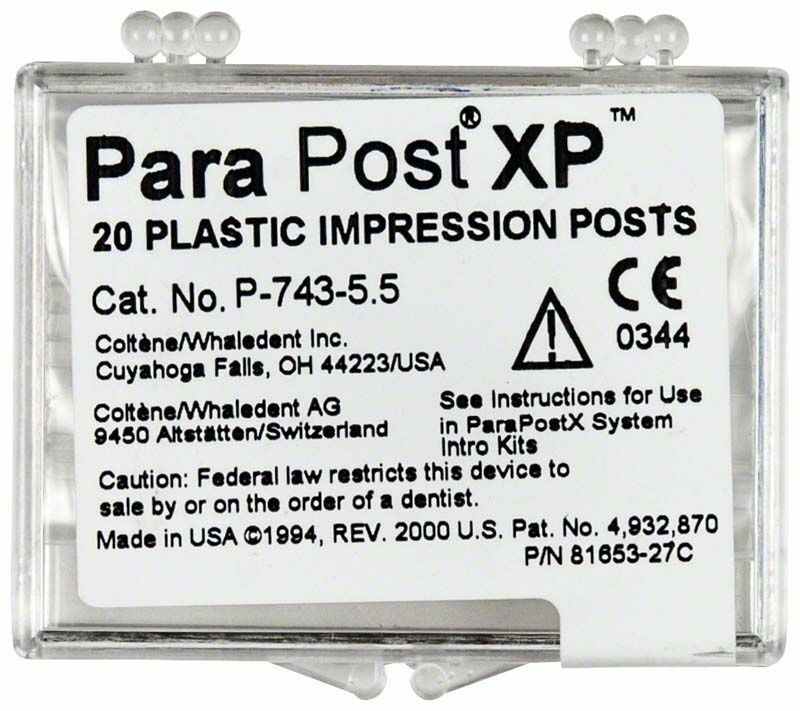 COLTENE P7435.5 ParaPost XP Purple .055″ (1.40mm) Plastic Impression Post 20/bx