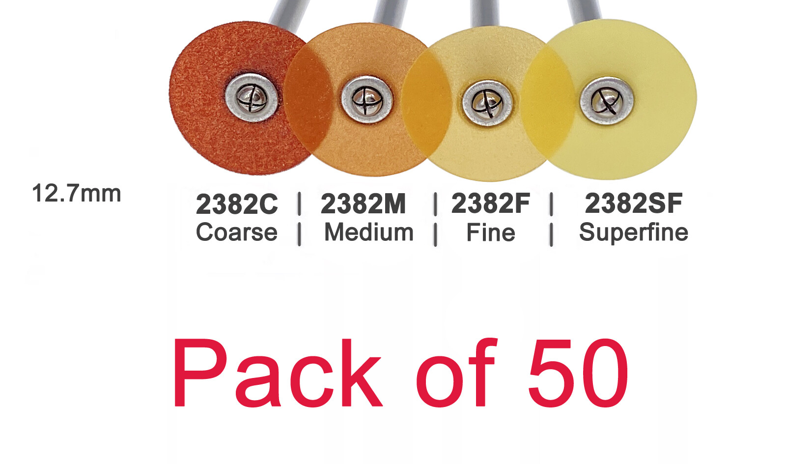 Pack of 50 Sof-Lex soflex Discs DISCS in all sizes 1/2″ 12.7 mm Dental
