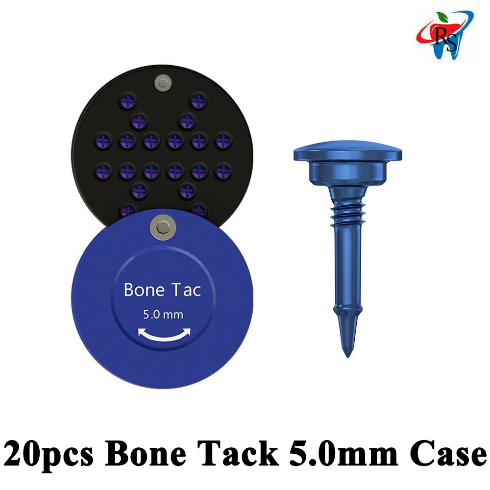 20pcs Dental GBR Bo ne Tack Screw 5.0mm Case Surg ical Membrane Fixation