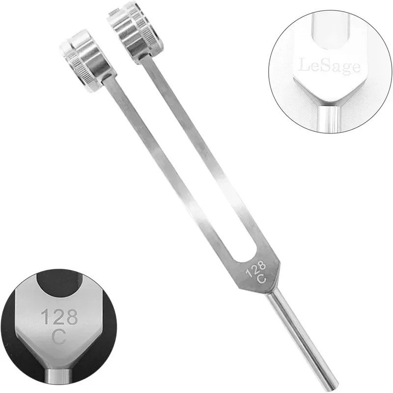 128Hz Healing Tuning Fork With Silicone Hammer Sound Therapy Musical Instrument