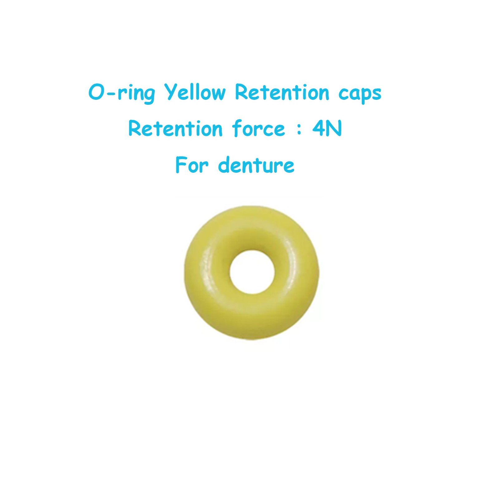 Dental O-Ring Retention Caps For Ball Attachment Abutment Hiossen/Osstem 4pc/set