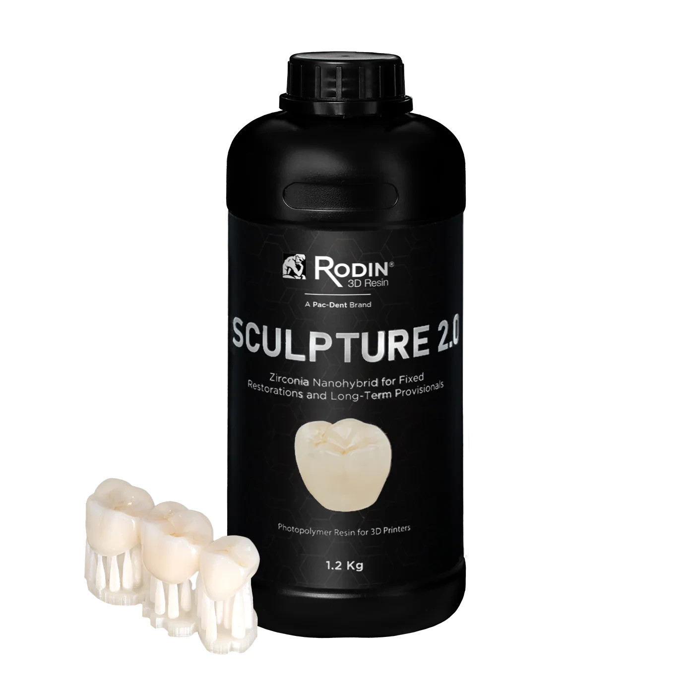 PacDent Rodin Sculpture 2.0 3D Print Resin Shade 0M3 (Bleach/OM3) 1.2kg NEW