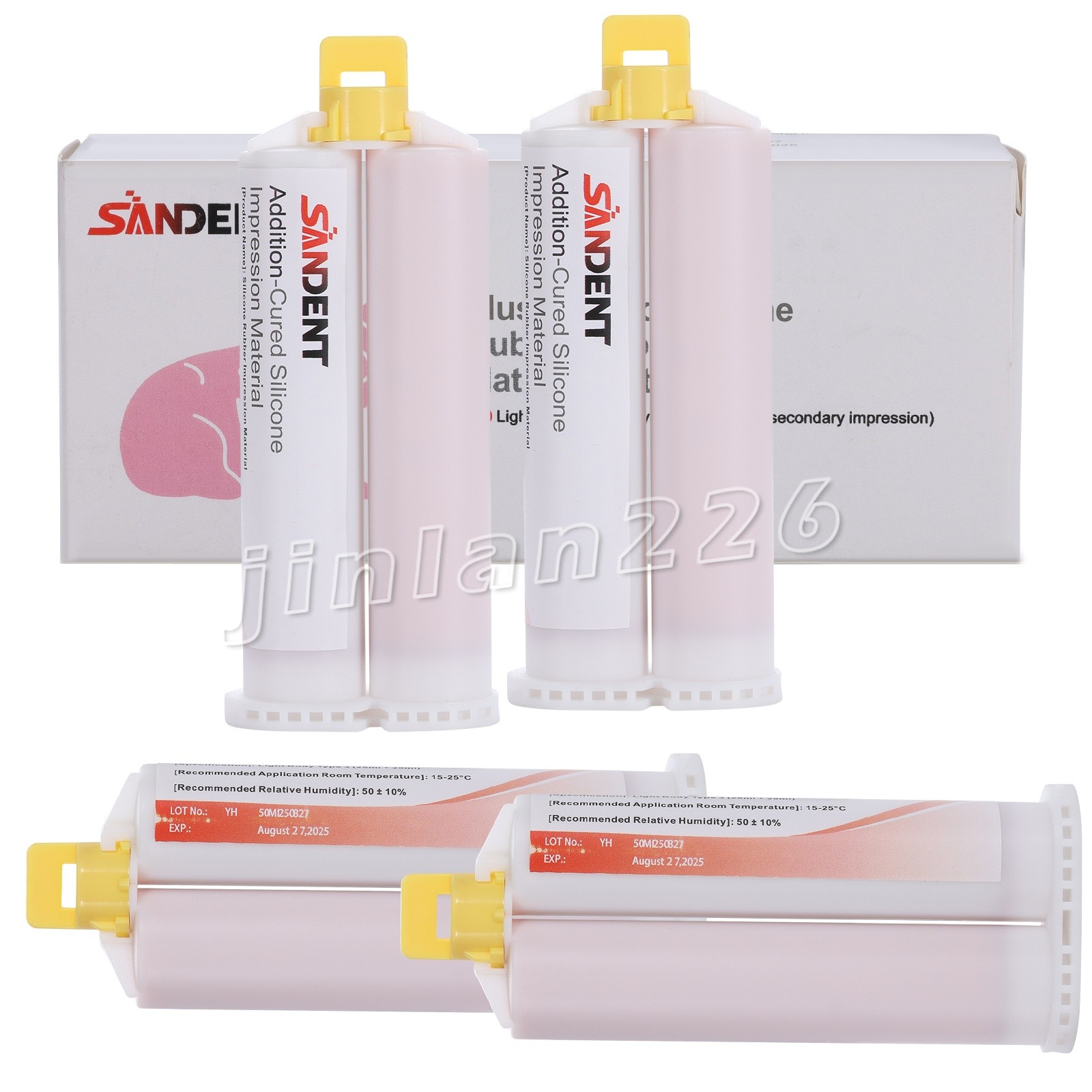 4 x Light Body Regular Set Dental Impression Material VPS PVS +20 Tips