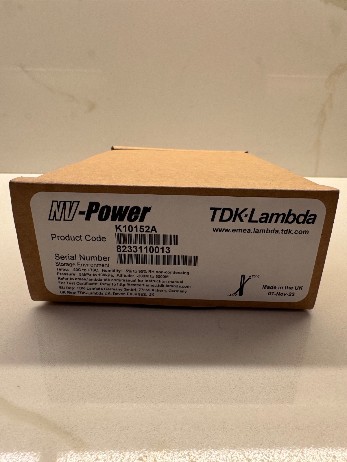 TDK-Lambda – NV175 Series – K10152A – Custom Design Power Supply