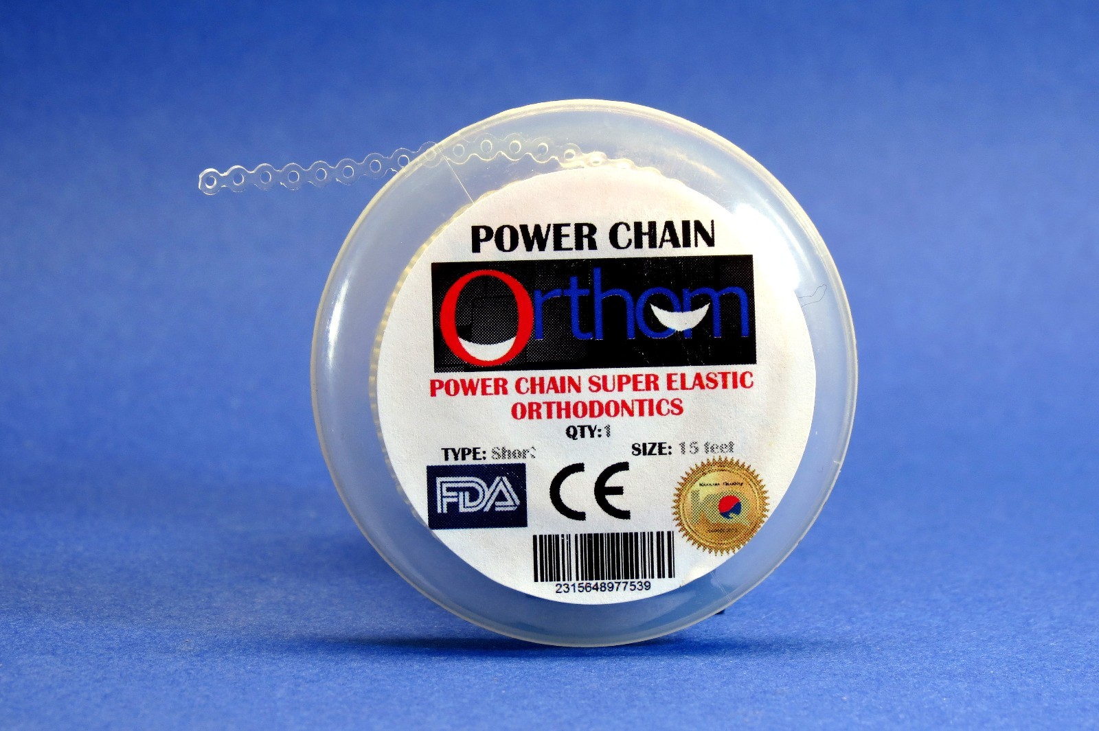 Dental Orthodontic Power Chain Elastic Short Clear Transparent Cadena Spool