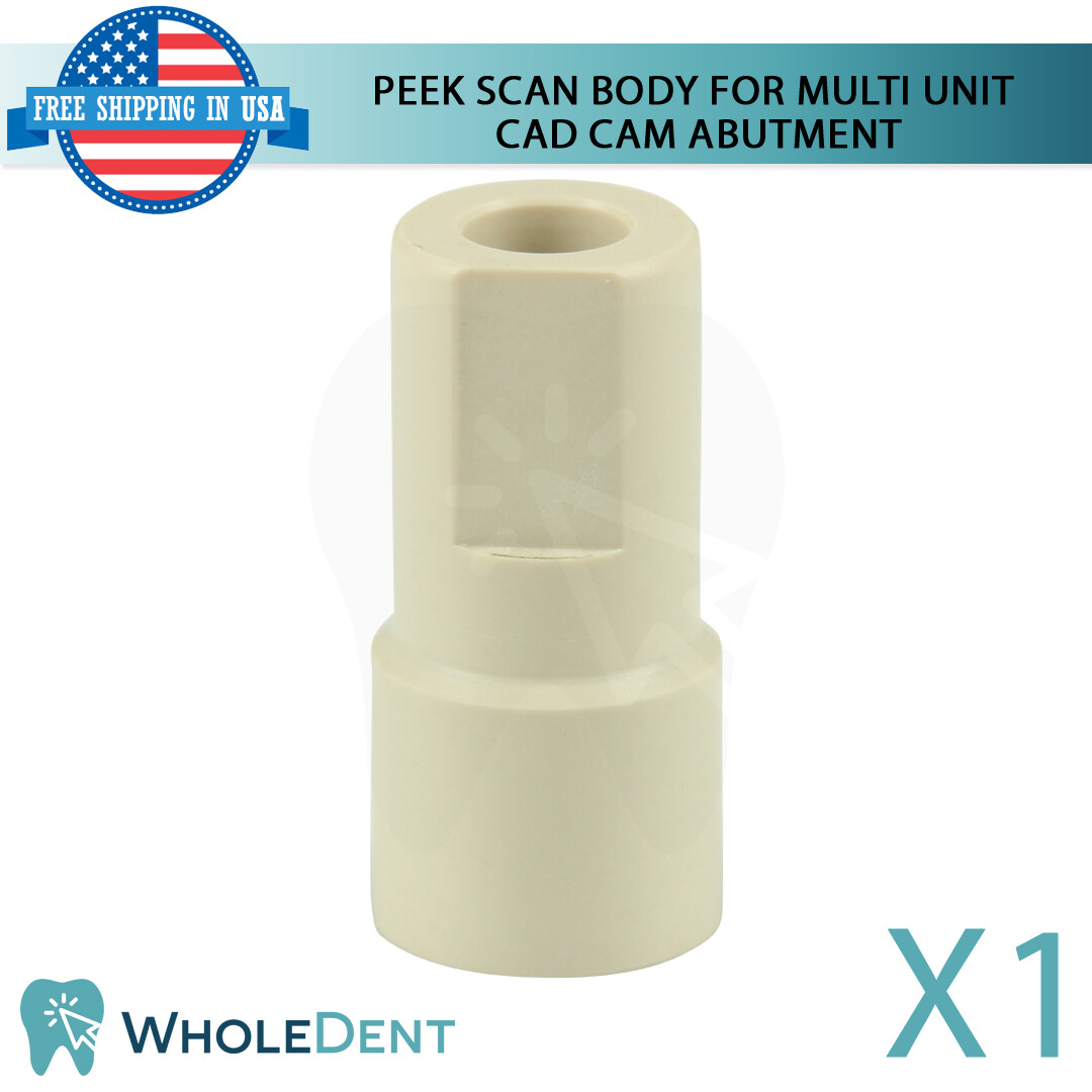 Scan Body Post CAD/CAM For Multi Unit System Abut ment PEEK Dental Library