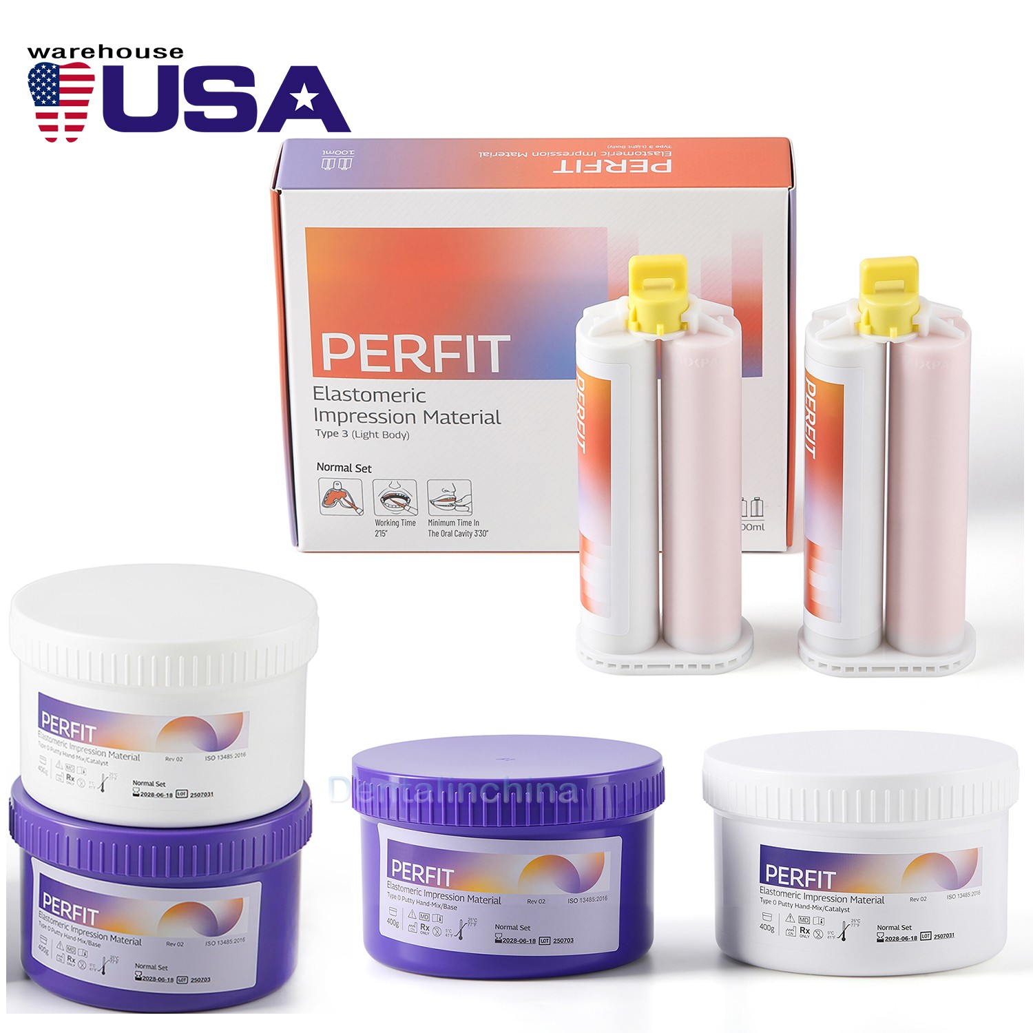 Dental Impression Material silicone Putty Normal Fast Set Heavy/Light Body