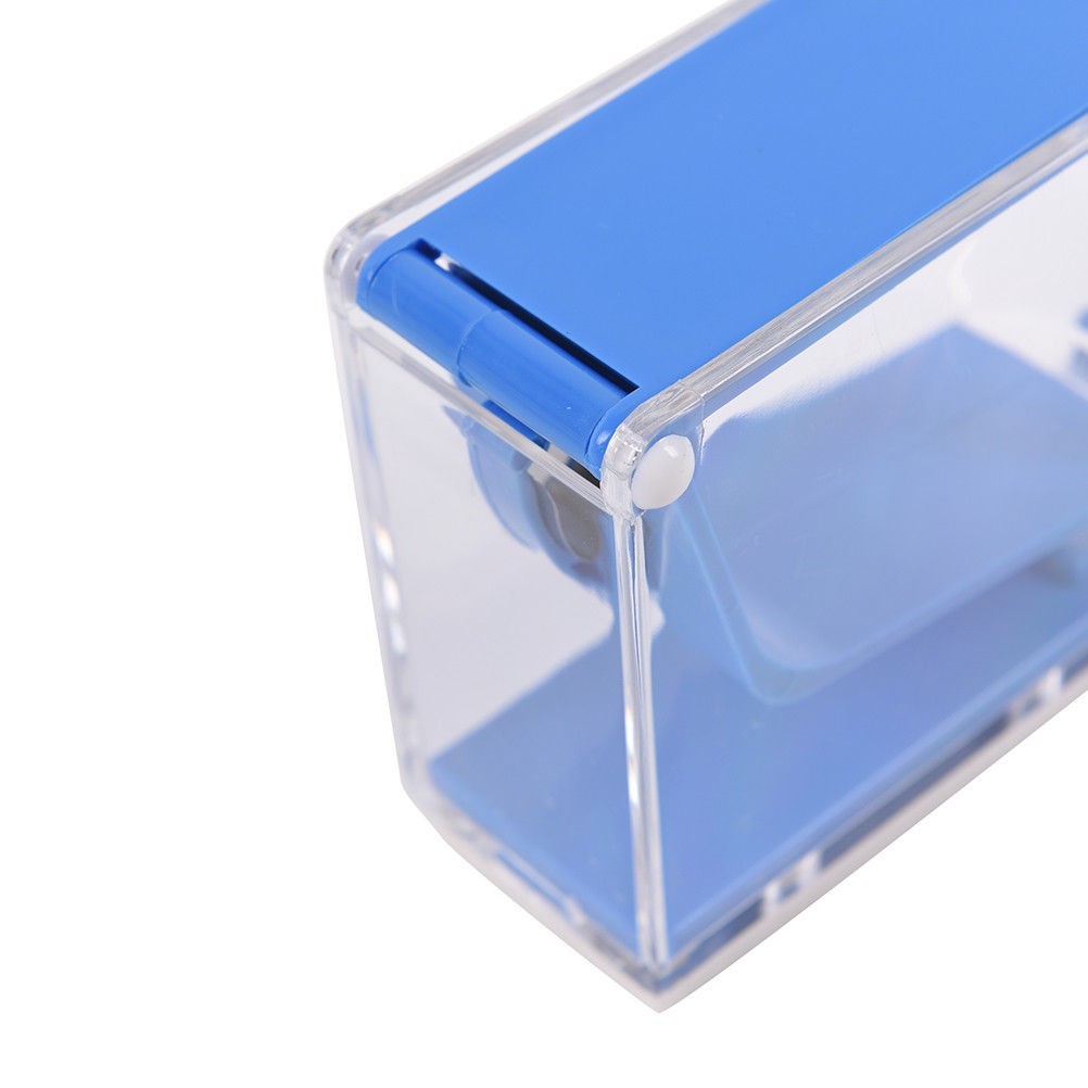 Cotton Roll Dispenser Dental Press Pull-out tray Organizer Holder Divider Blue