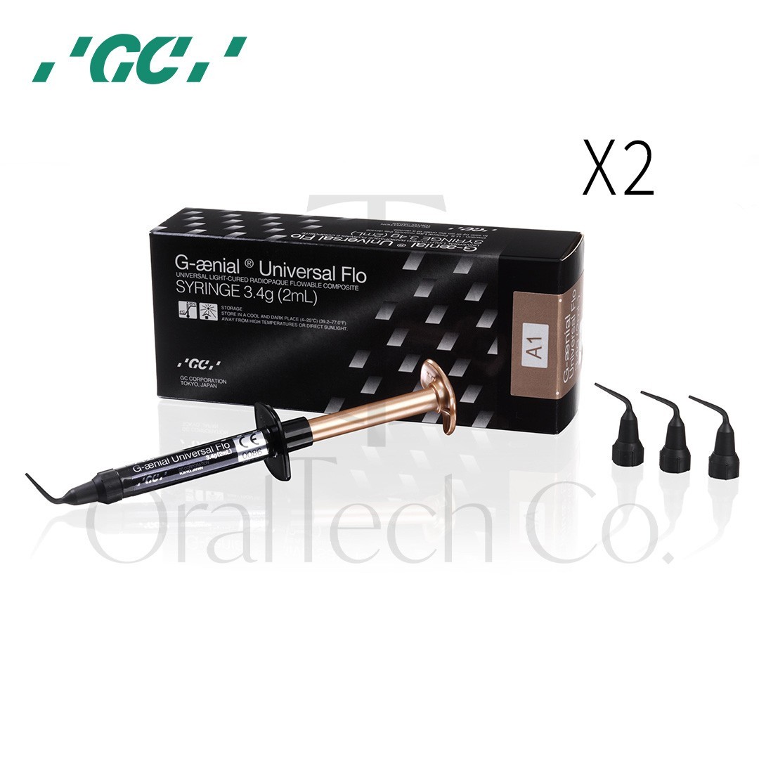 GC G-aenial Universal Flo A1 Flowable Composite 3.4g x2 Syringes
