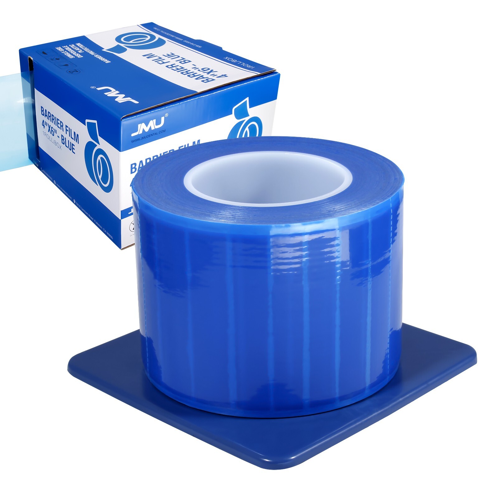Dental Medical Blue Barrier Film Roll Tape Universal Adhesive 1200 Sheets 4″x6″
