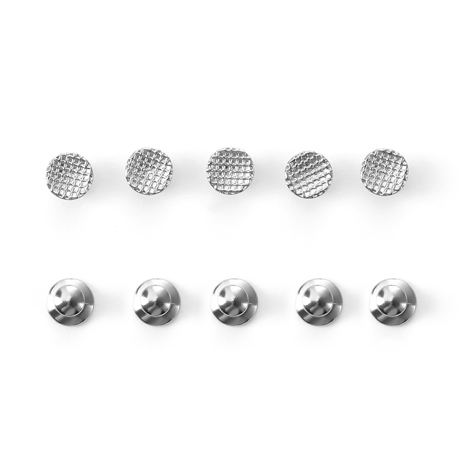 10Pcs Dental Orthodontic Lingual Buttons Bondable Round Monoblock/Mesh Base