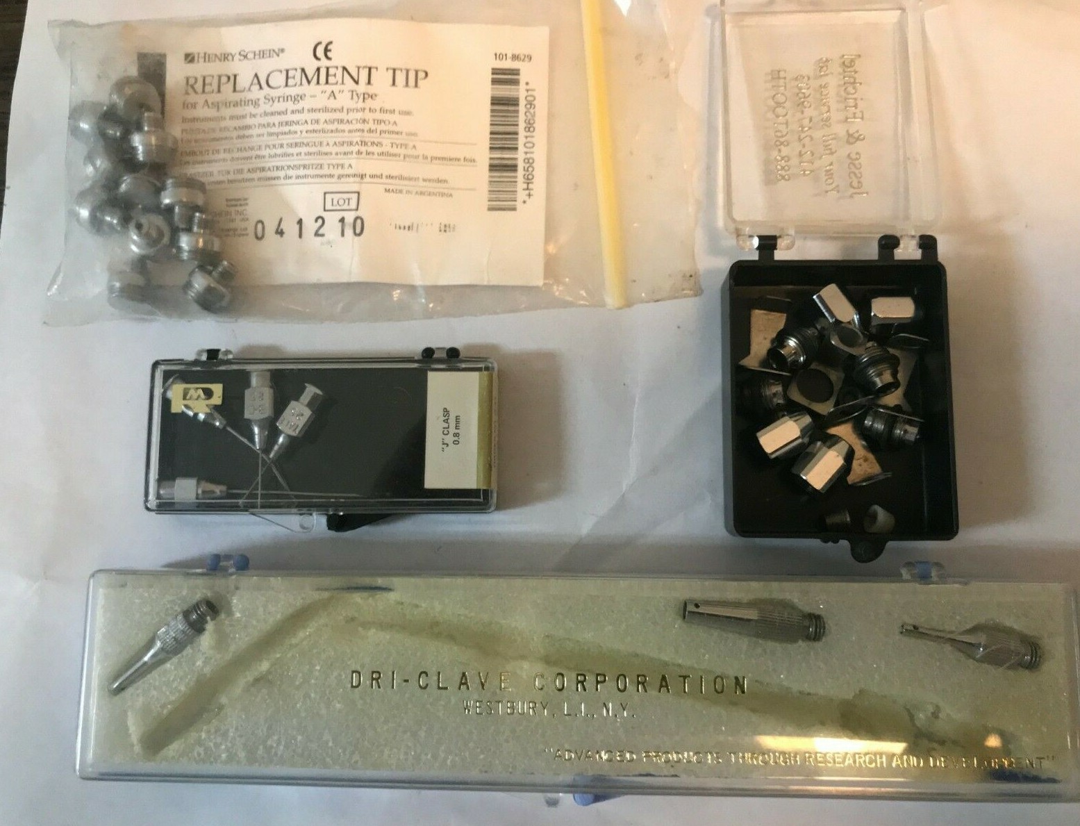 Henry Schein Replacement “A” Type Tips, J-Clasp 0.8mm, & more