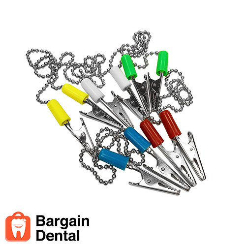 10 Pack Patient Bib Clips Chains Napkin Holder Assorted Dental Tattoo Medical
