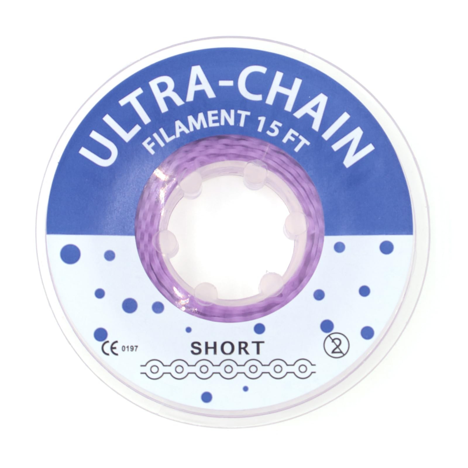 FUIODA 1 Roll/15Ft Orthodontic Dental Elastic Power Short, Light Purple