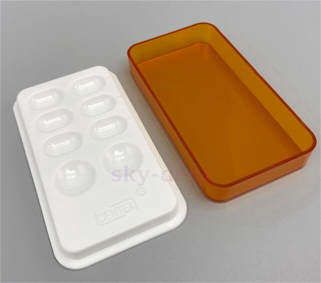4/8 Holes Dental Veneer Storage Box Teeth Patch Shading Light Case Retainer Mola