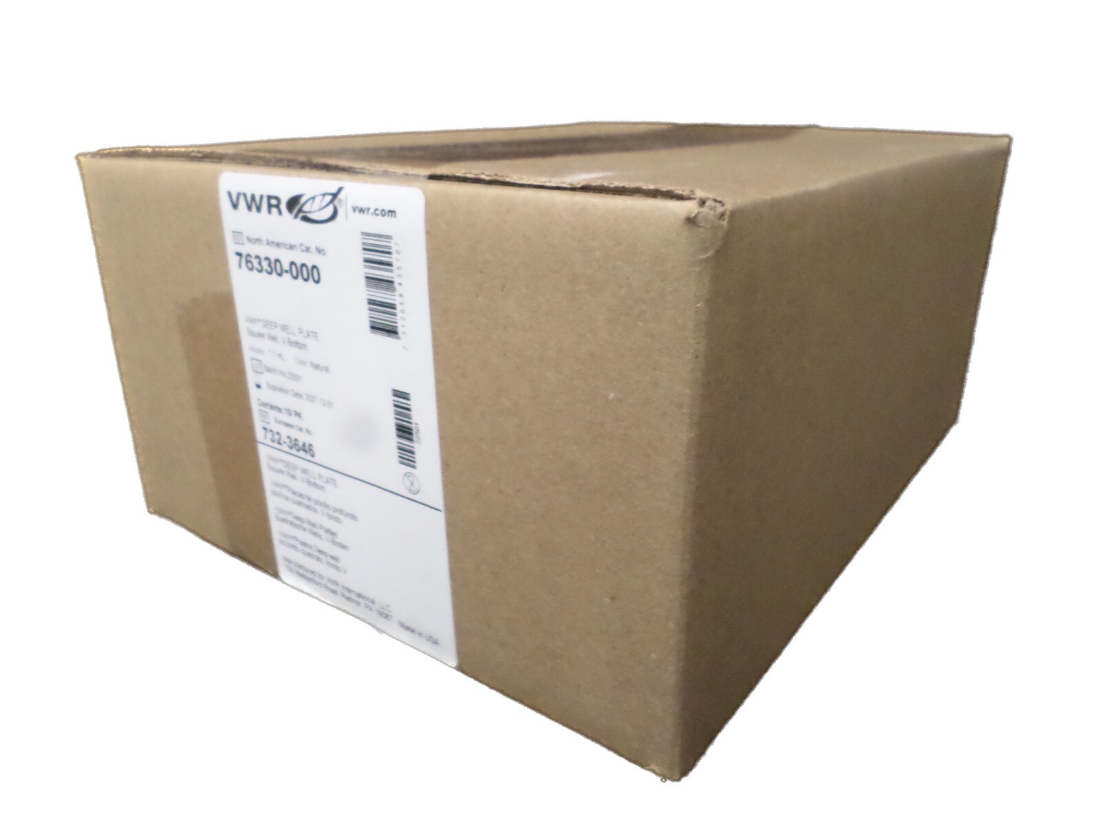 VWR Polypropylene 1.1mL Square V-Bottom Deep Well Plate 76330-000 (10/pk)